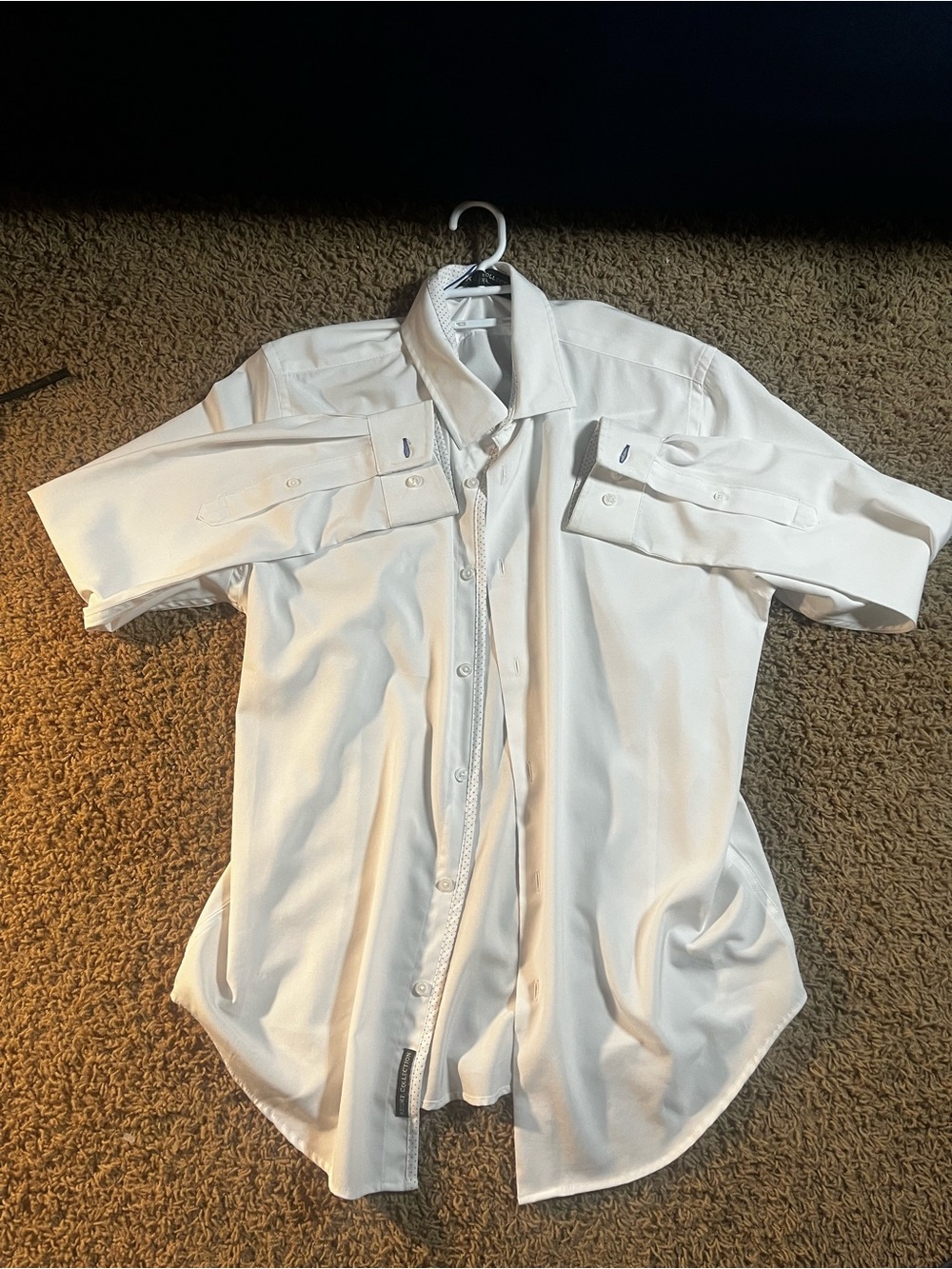 Report Collection White Slim Fit Performance Dress Shirt